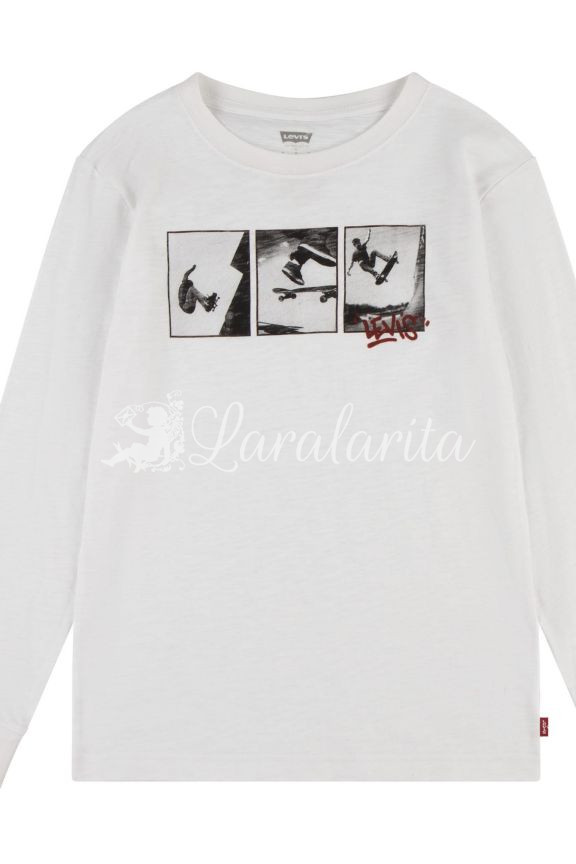 Camiseta Blanca De Manga Larga De Levi´s - Foto 1/2